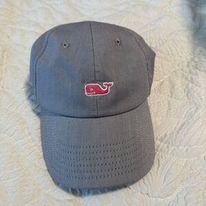 Vineyard Vines Gray Hat with Pink Logo